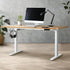 Sit Stand Desk Motorised Adjustable 160cm White&Oak