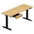 160cm Electric Standing Desk with Drawer Adjustable Oak Black