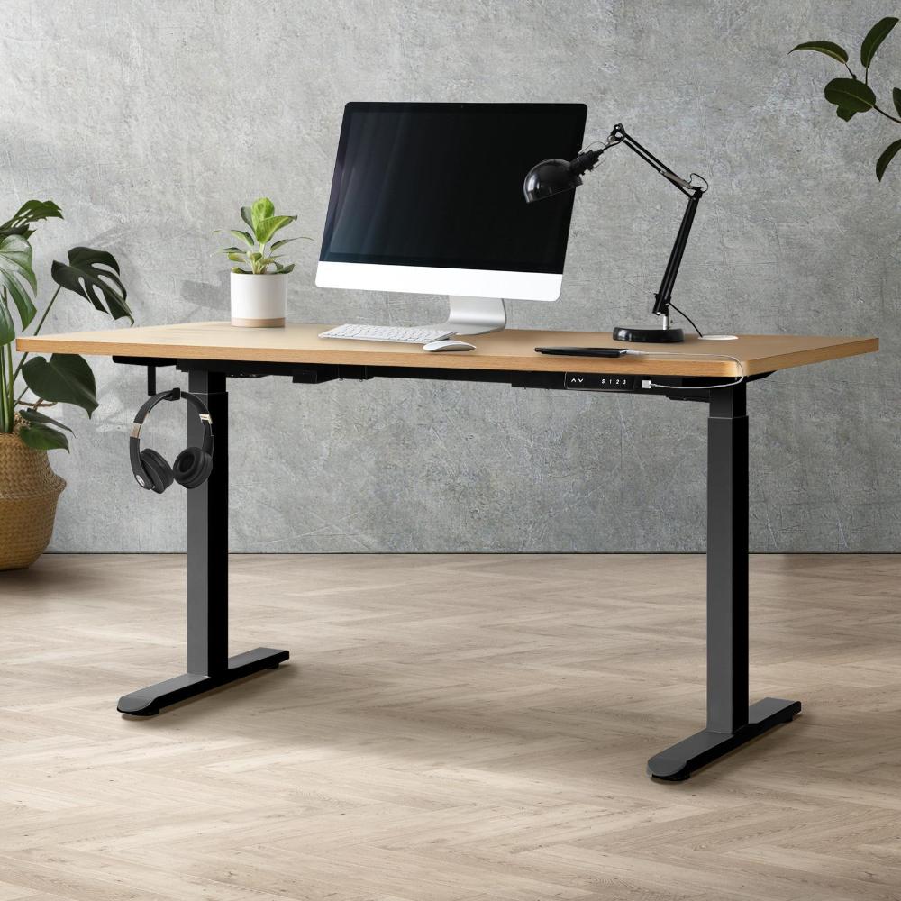 Standing Desk Dual Motor Adjustable 120cm Black&OAK