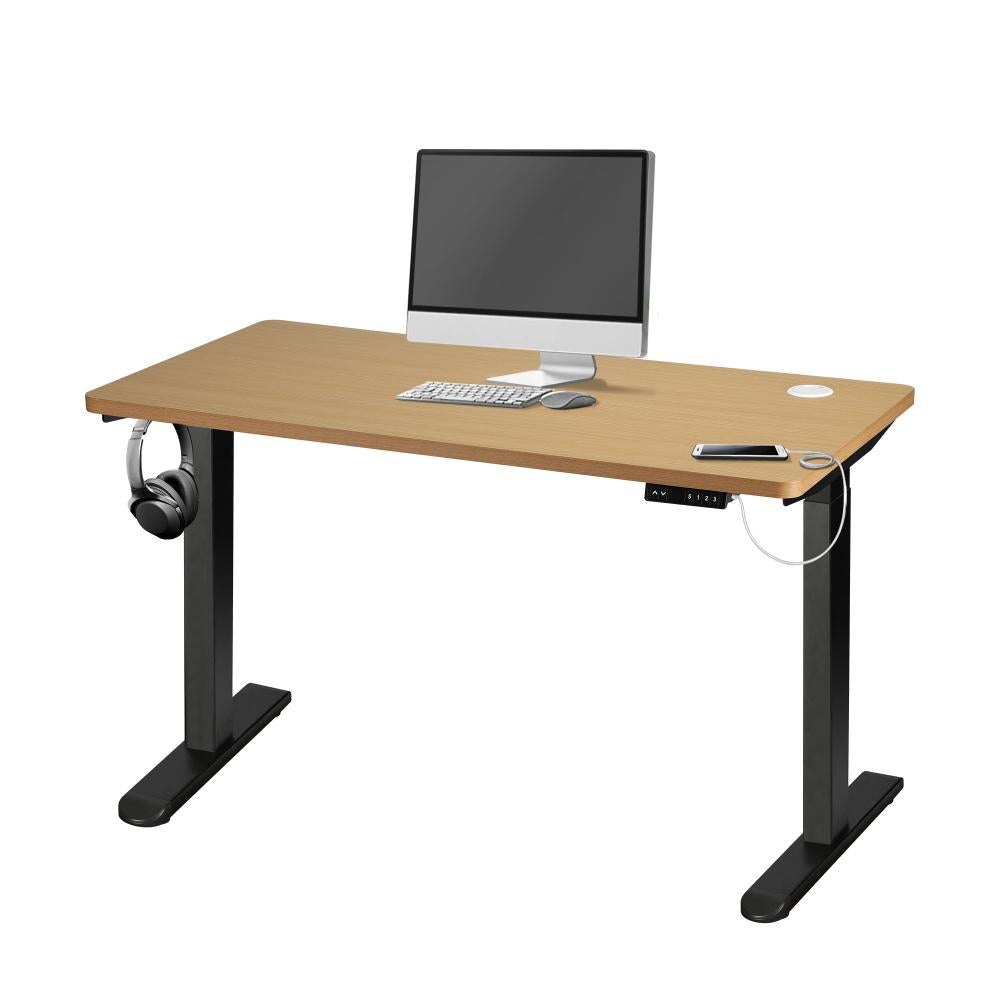 Standing Desk Dual Motor Adjustable 120cm Black&OAK