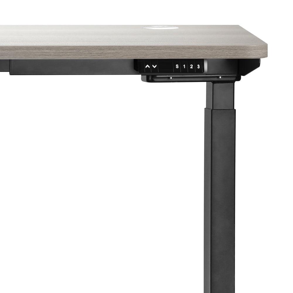 140cm Electric Standing Desk Dual Motor Black&Grey-Oak
