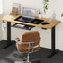 150cm Electric Standing Desk with Drawer Adjustable Black Oak