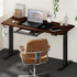 150cm Electric Standing Desk with Drawer Adjustable Black Walnut