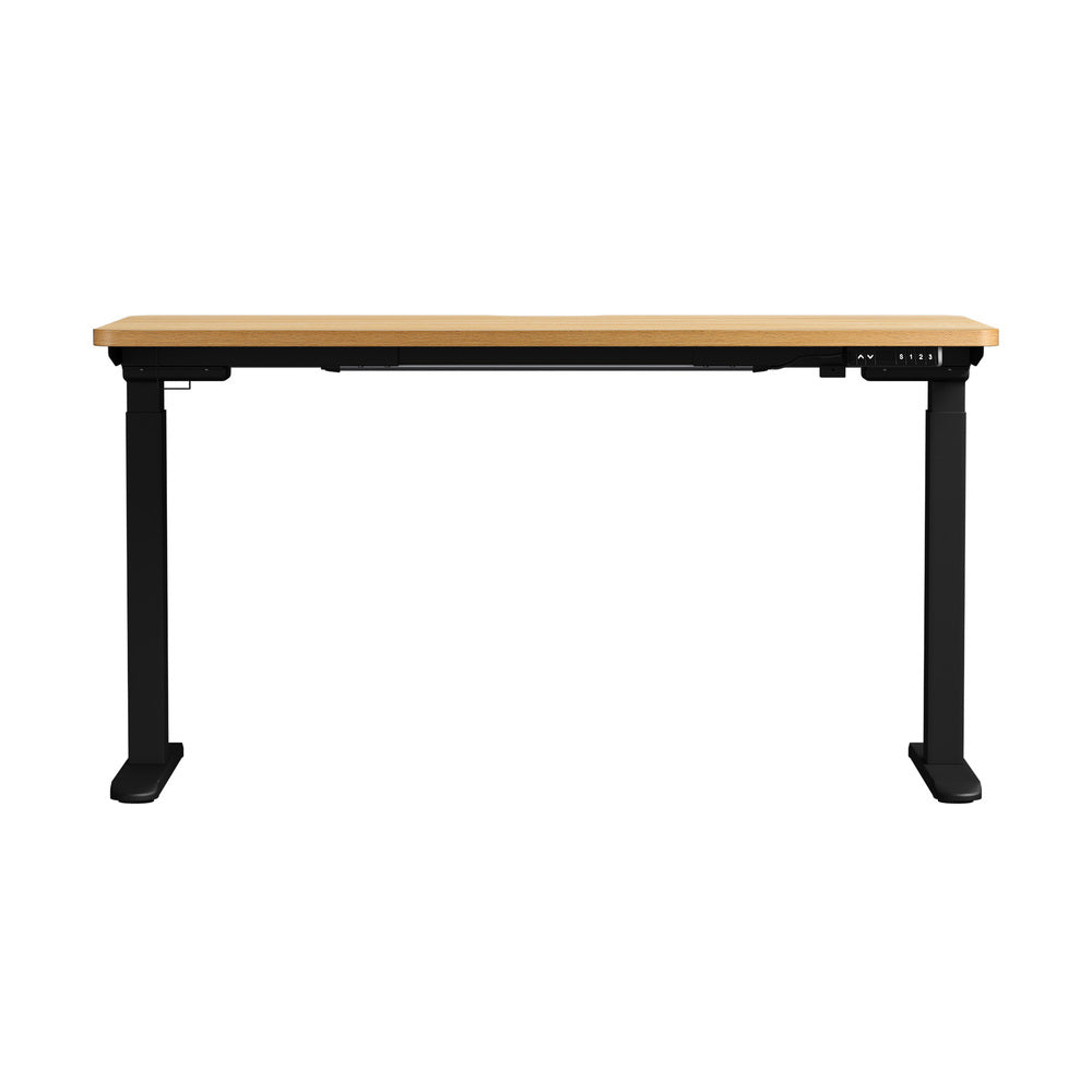 Standing Desk Wireless Charging Dual Motor 140CM Black&Oak