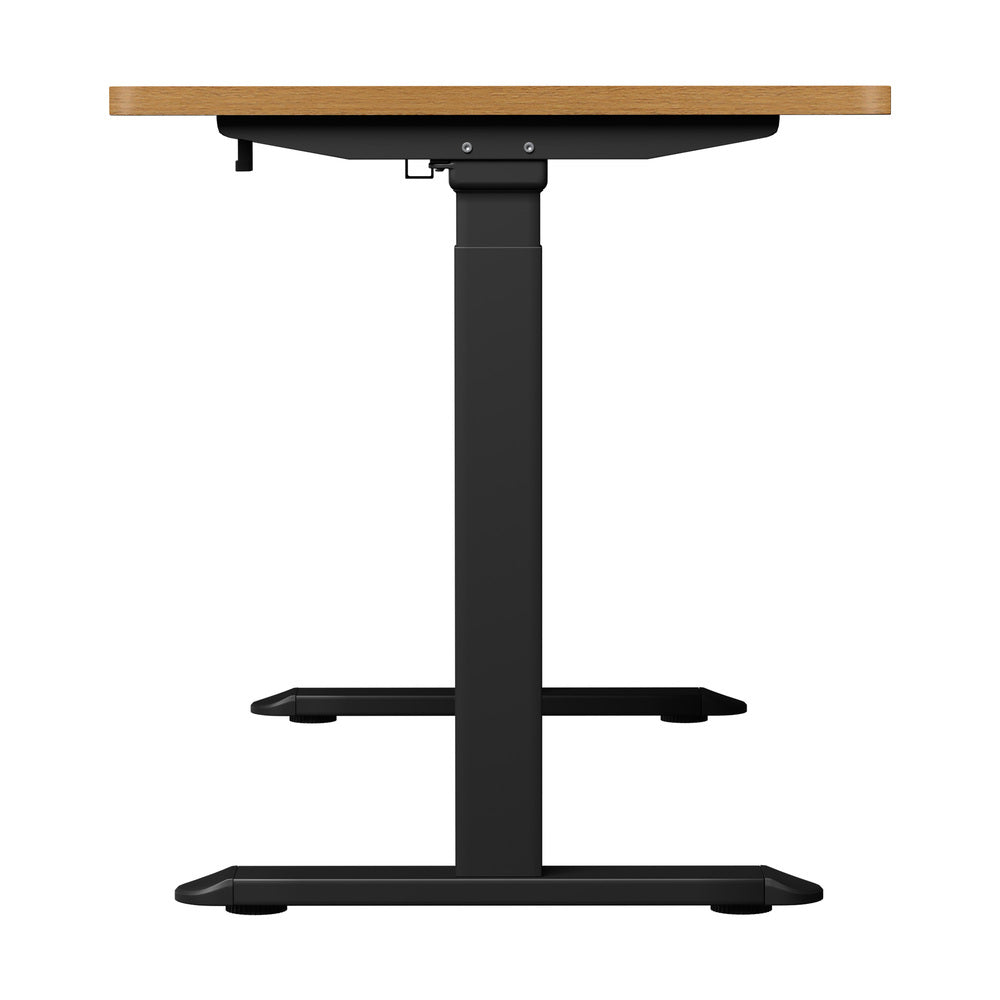 Standing Desk Wireless Charging Dual Motor 140CM Black&Oak