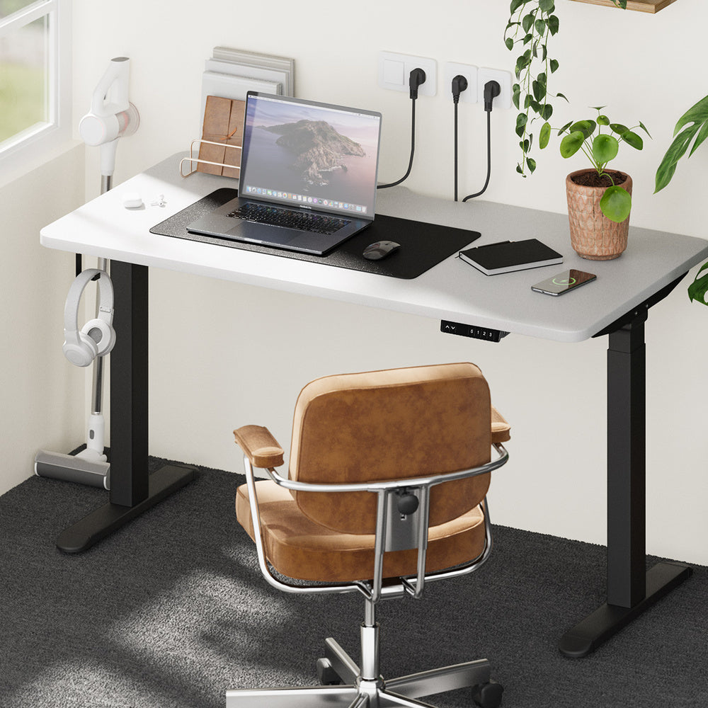 Standing Desk Wireless Charging Dual Motor 140CM Black&White