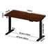 Oikiture Standing Desk Wireless Charging Dual Motor 140CM Black&Walnut