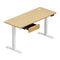 150cm Electric Standing Desk with Drawer Adjustable Oak White