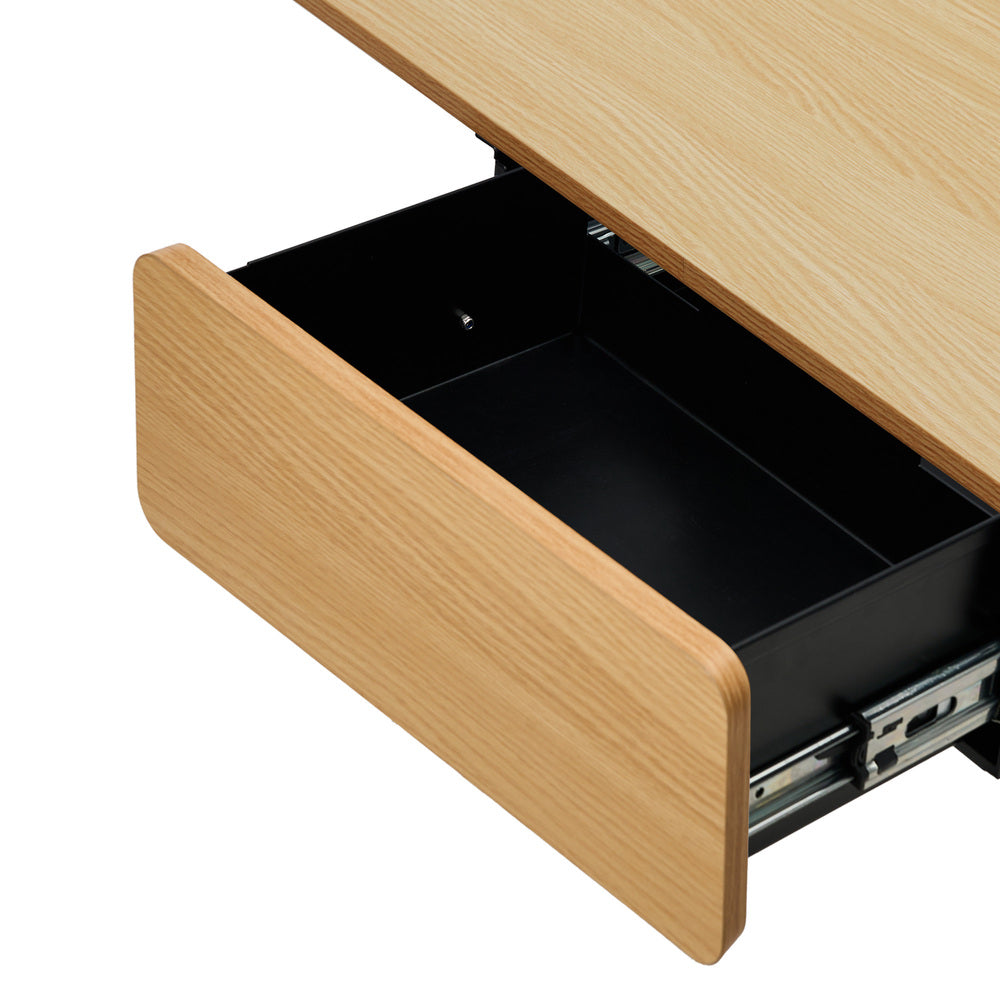 150cm Electric Standing Desk with Drawer Adjustable Oak White