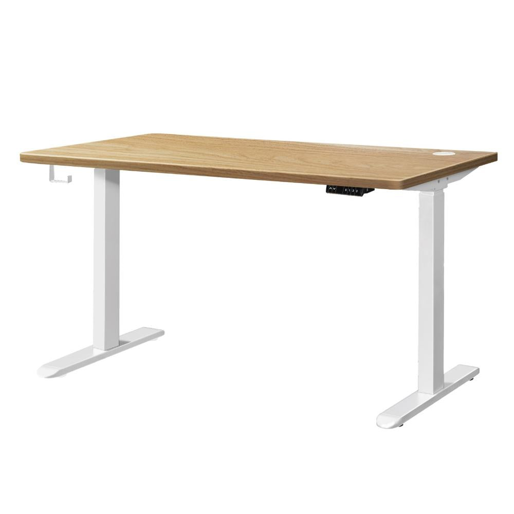 Standing Desk Dual Motor Adjustable 120cm White&Oak
