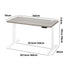 140cm Electric Standing Desk Dual Motor White&Grey-Oak
