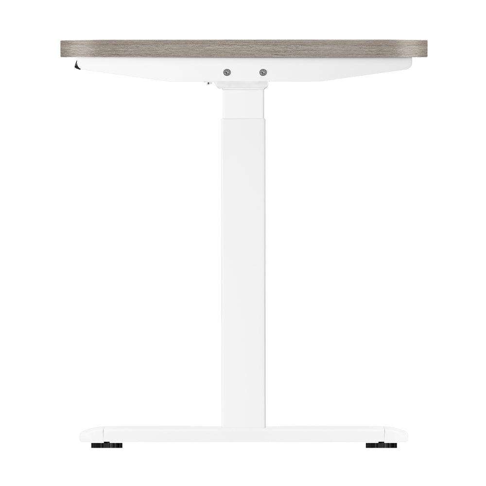 140cm Electric Standing Desk Dual Motor White&Grey-Oak