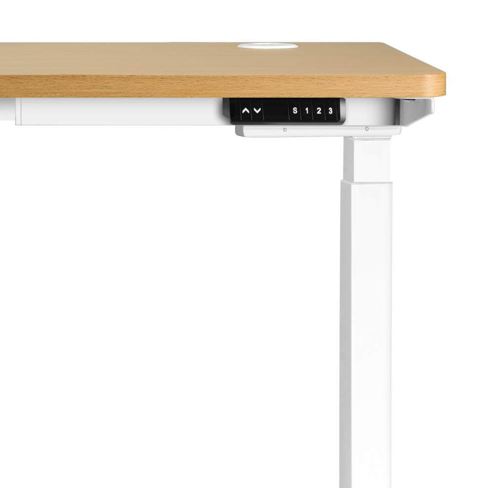Standing Desk Dual Motor Adjustable 140cm White&Oak