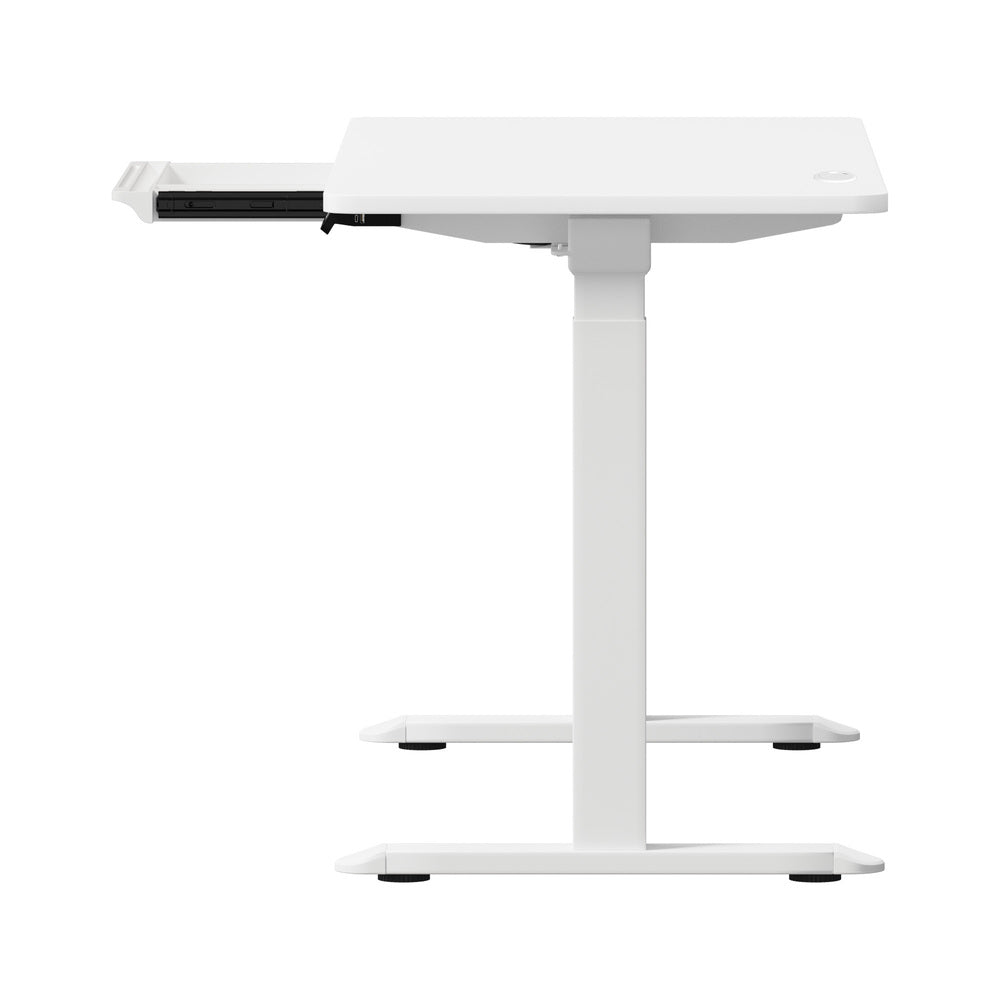 140cm Electric Standing Desk with Drawer Adjustable White