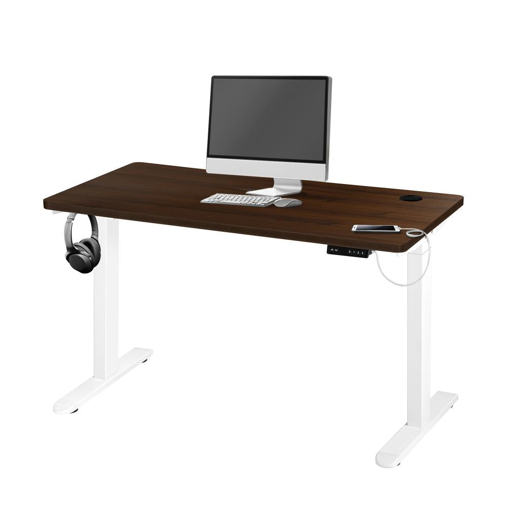 Standing Desk Dual Motor Adjustable 140cm White&Walnut