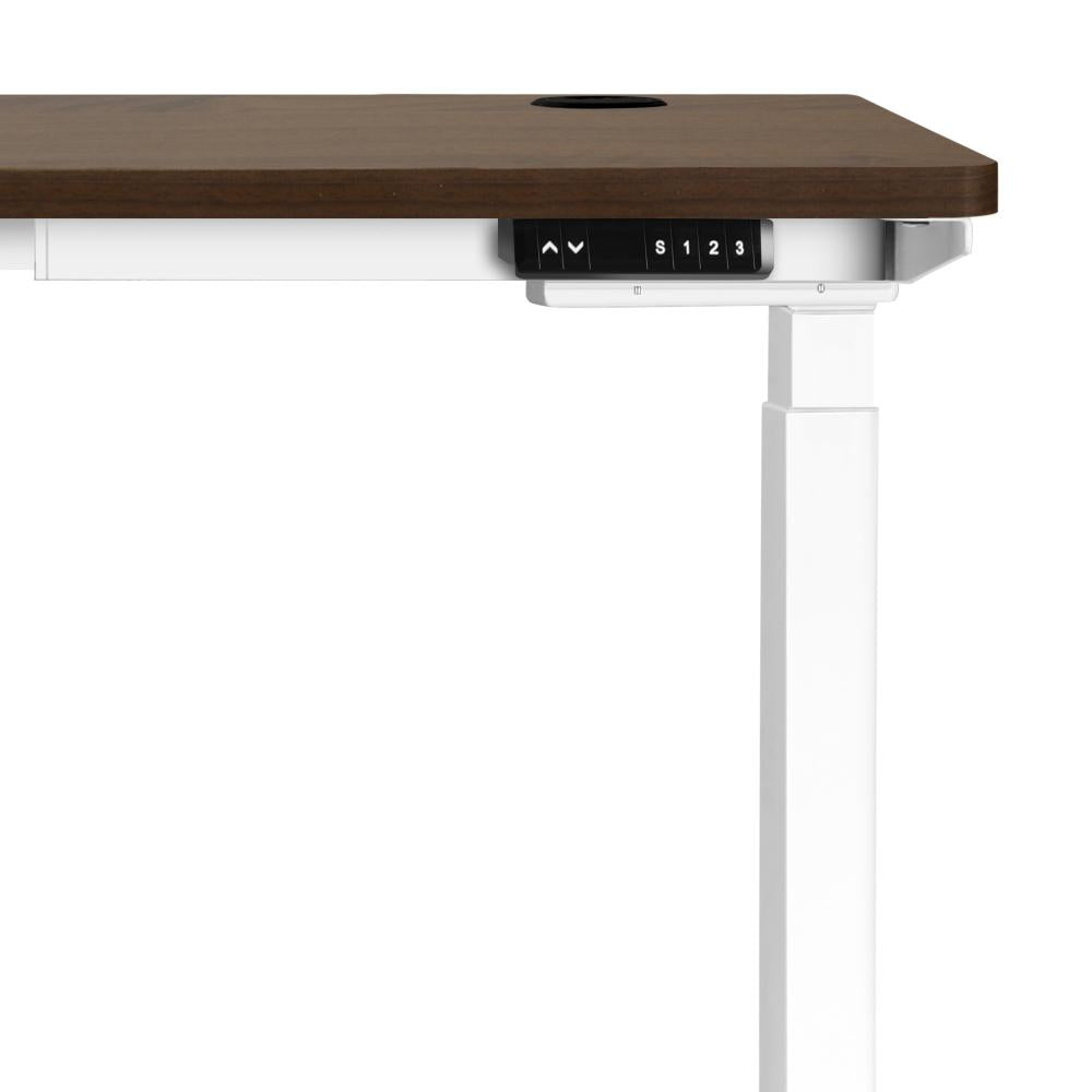 Standing Desk Dual Motor Adjustable 140cm White&Walnut