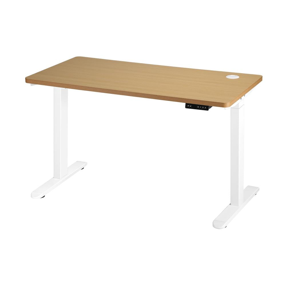 Standing Desk Dual Motor Adjustable Motorised White&Oak 150cm