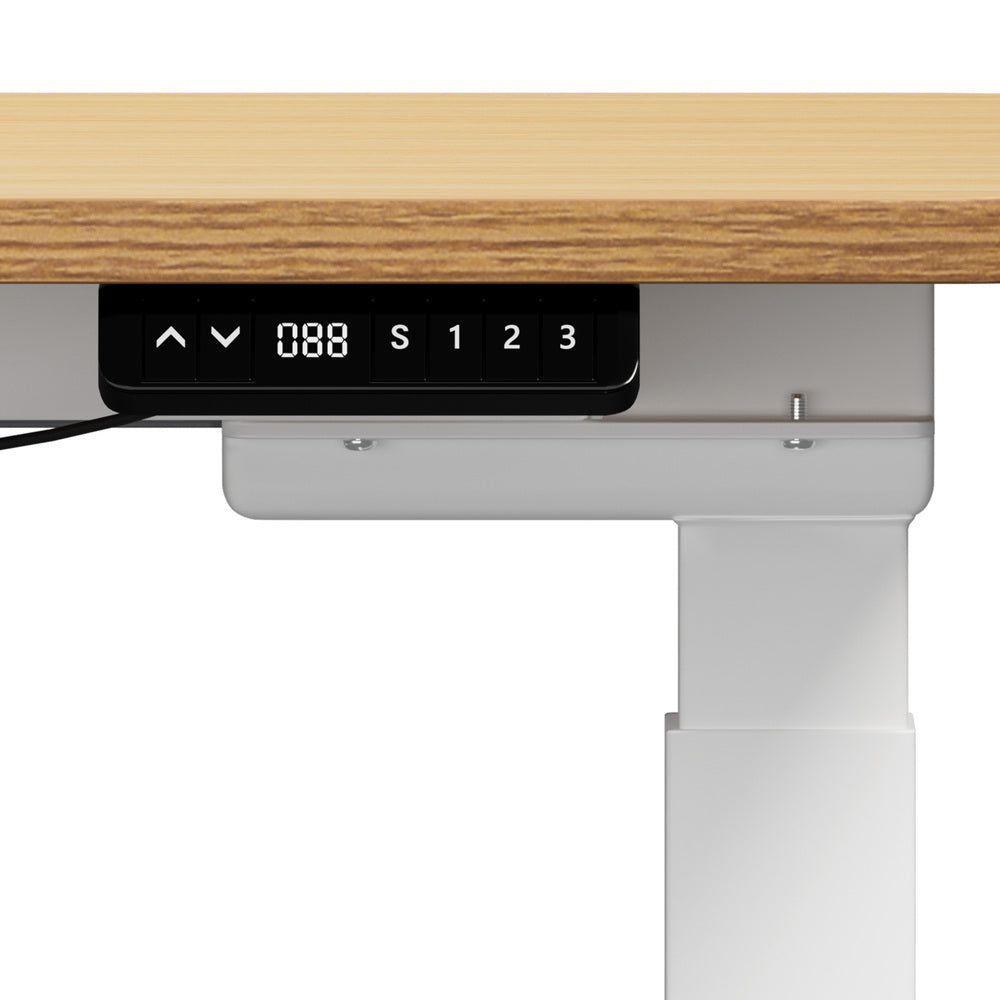 160cm Electric Standing Desk with Drawer Adjustable White Oak