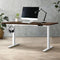 160cm Electric Standing Desk Dual Motor Height Adjustable White Walnut