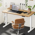 Standing Desk Wireless Charging Dual Motor 140CM White&Oak
