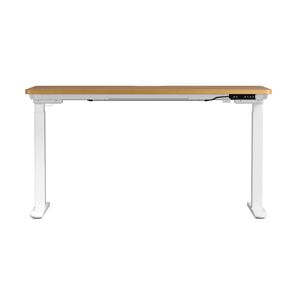 Standing Desk Wireless Charging Dual Motor 140CM White&Oak