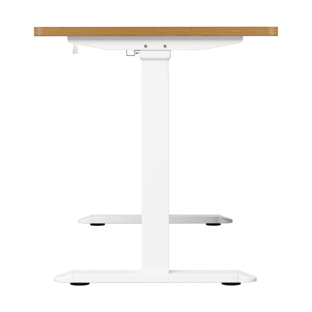 Standing Desk Wireless Charging Dual Motor 140CM White&Oak