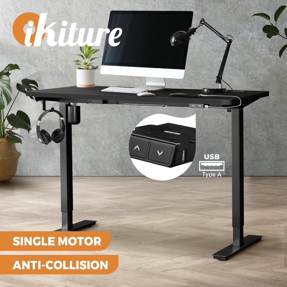 Electric Standing Desk Single Motor Black 120cm