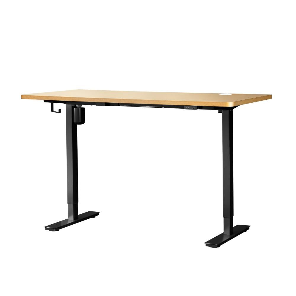 Electric Standing Desk Single Motor Black&Oak 120cm
