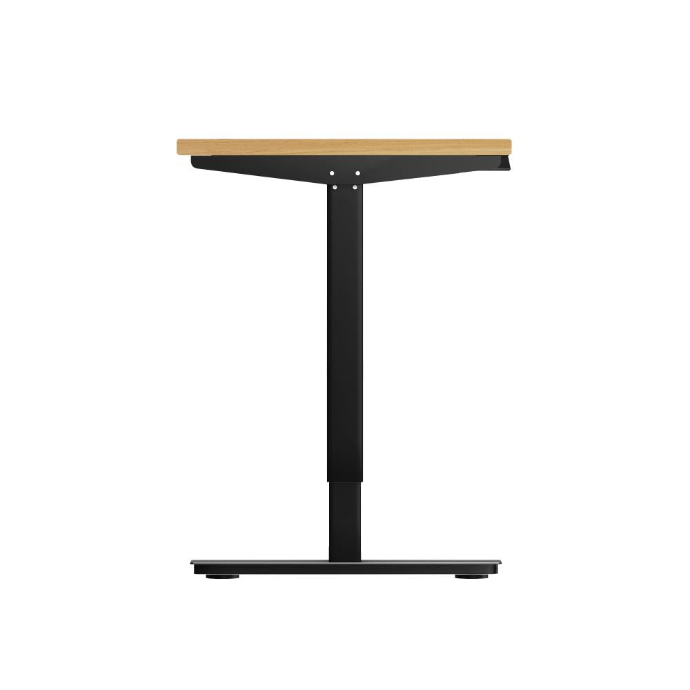 Electric Standing Desk Single Motor Black&Oak 120cm
