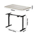 140CM Electric Standing Desk Adjustable Black & Grey-Oak