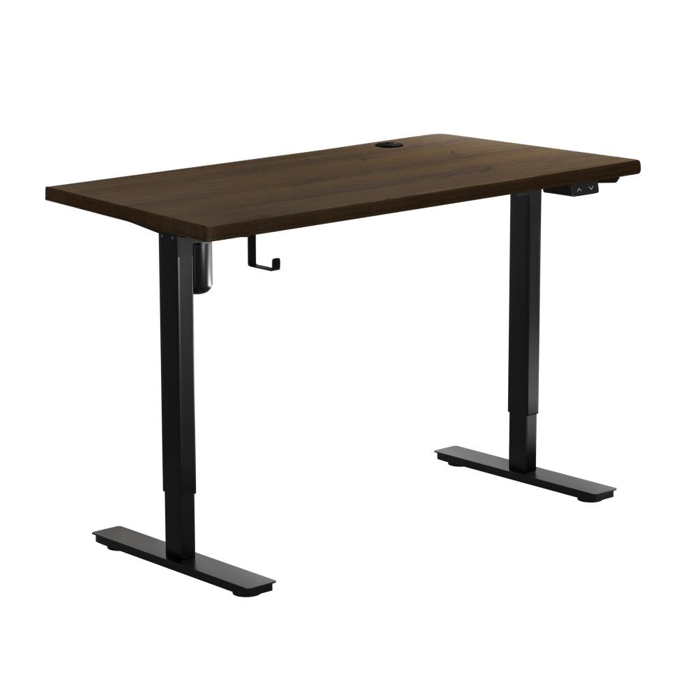 Electric Standing Desk Single Motor Black&Walnut 140cm