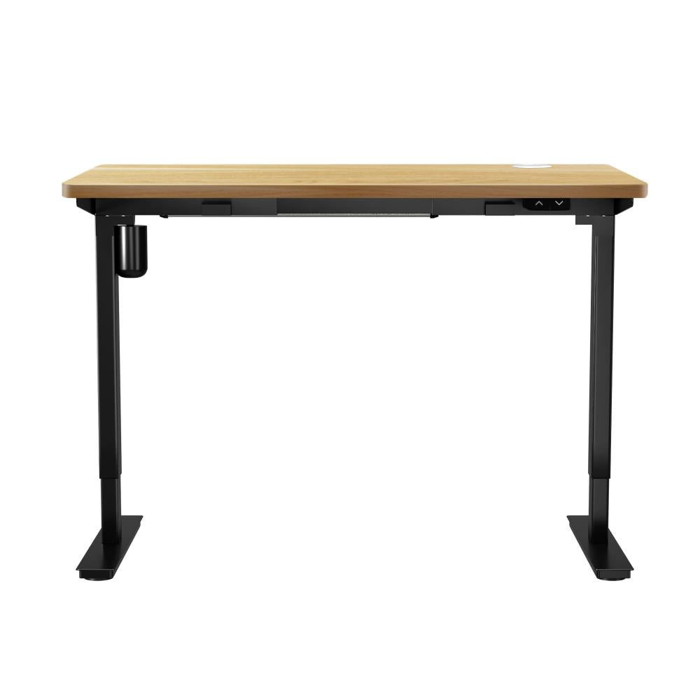 Electric Standing Desk Single Motor Black&Oak 150cm