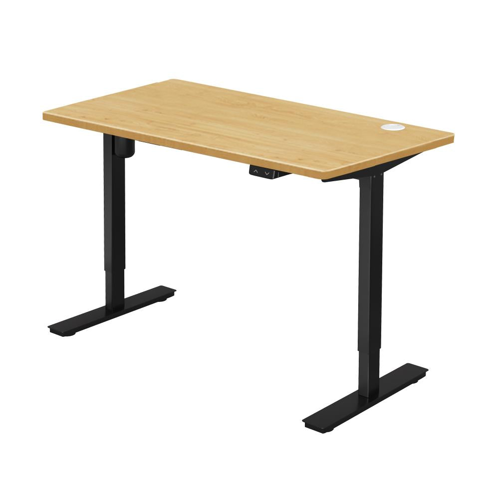 Electric Standing Desk Single Motor Black&Oak 150cm