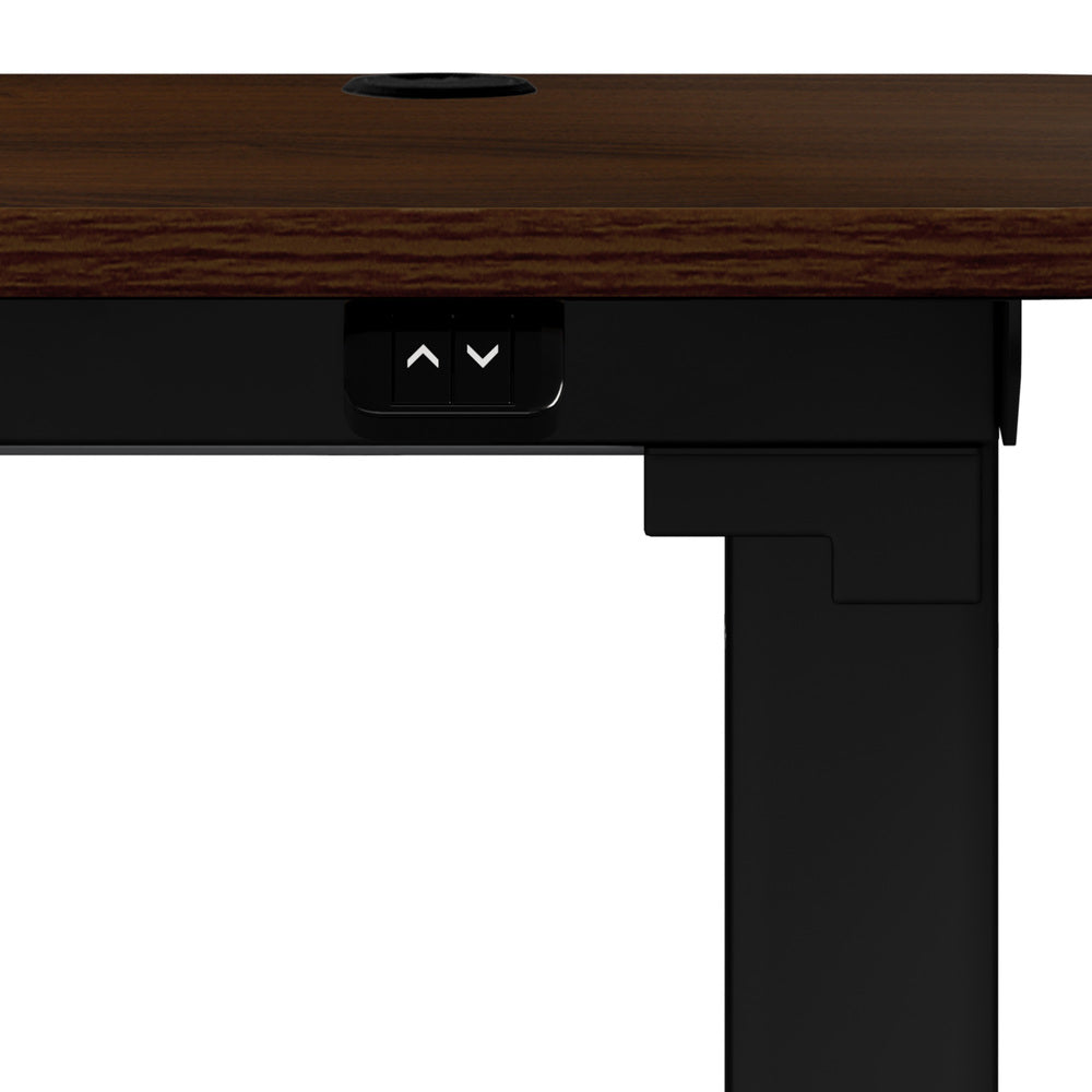 150cm Electric Standing Desk with Drawer Adjustable Black & Walnut