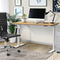 Electric Standing Desk Single Motor White&Oak 120cm