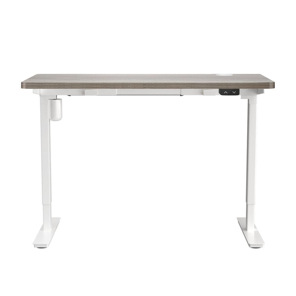 140CM Electric Standing Desk Adjustable White&Grey-Oak