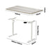 140CM Electric Standing Desk Adjustable White&Grey-Oak