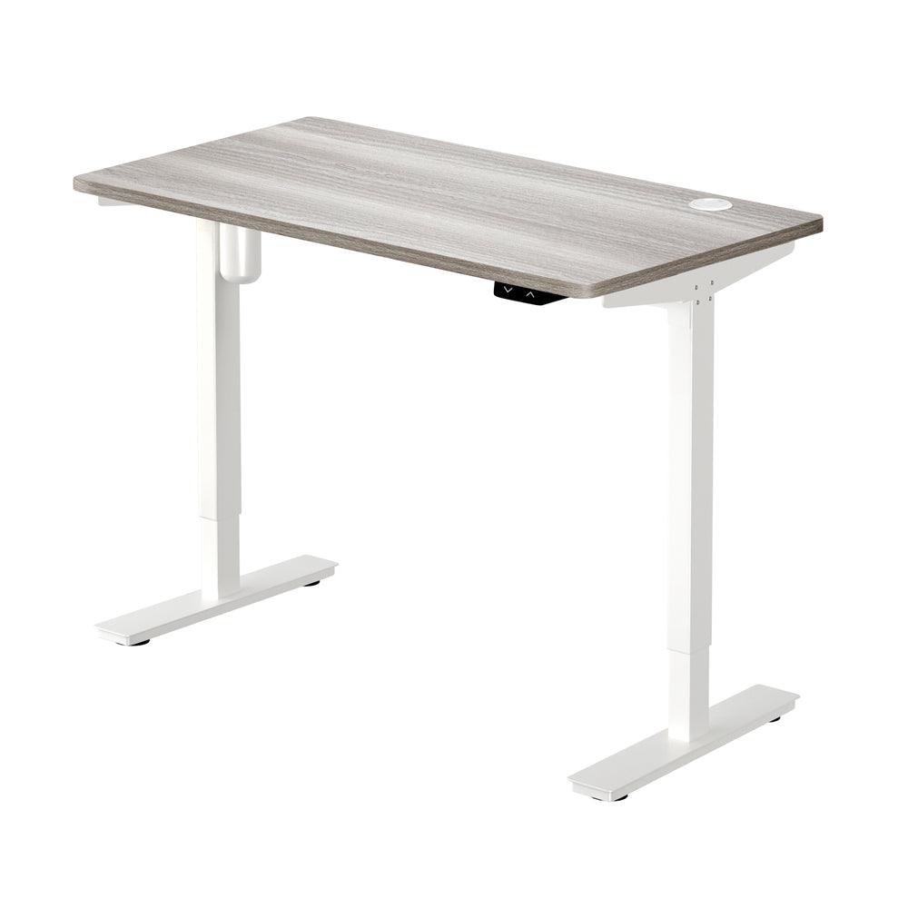 140CM Electric Standing Desk Adjustable White&Grey-Oak