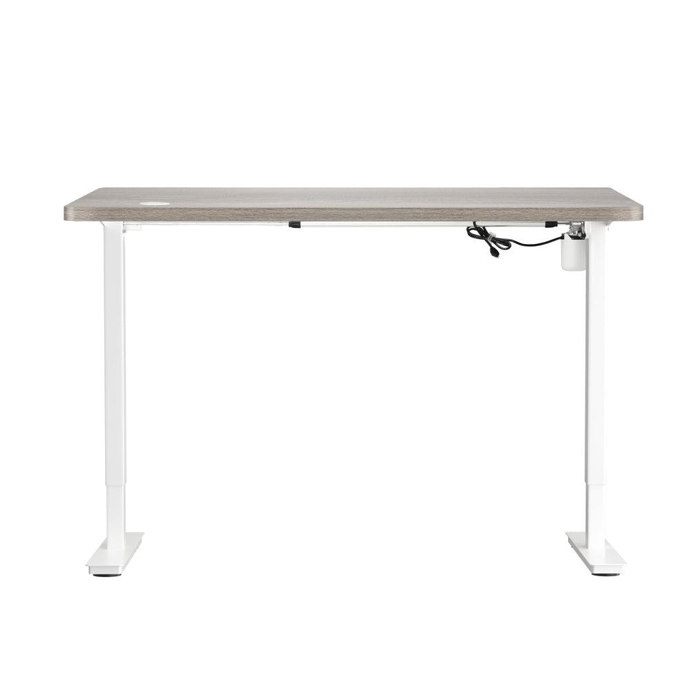 140CM Electric Standing Desk Adjustable White&Grey-Oak