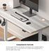 140CM Electric Standing Desk Adjustable White&Grey-Oak