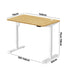Electric Standing Desk Single Motor White&Oak 140cm