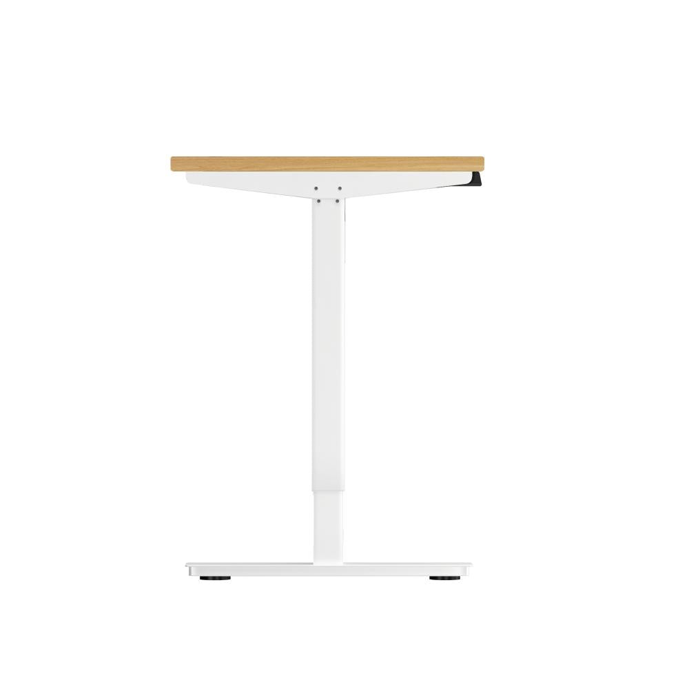 Electric Standing Desk Single Motor White&Oak 140cm