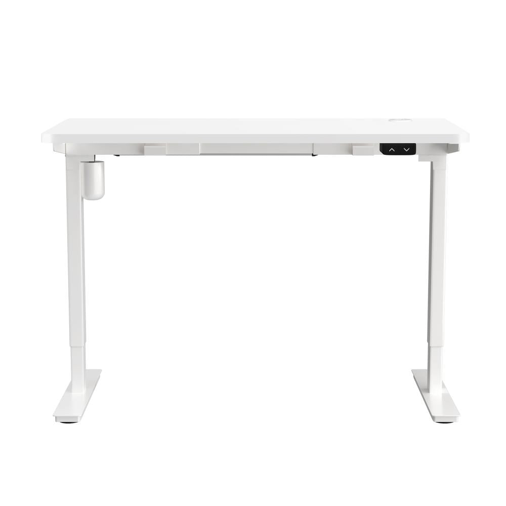 Electric Standing Desk Single Motor White 140cm