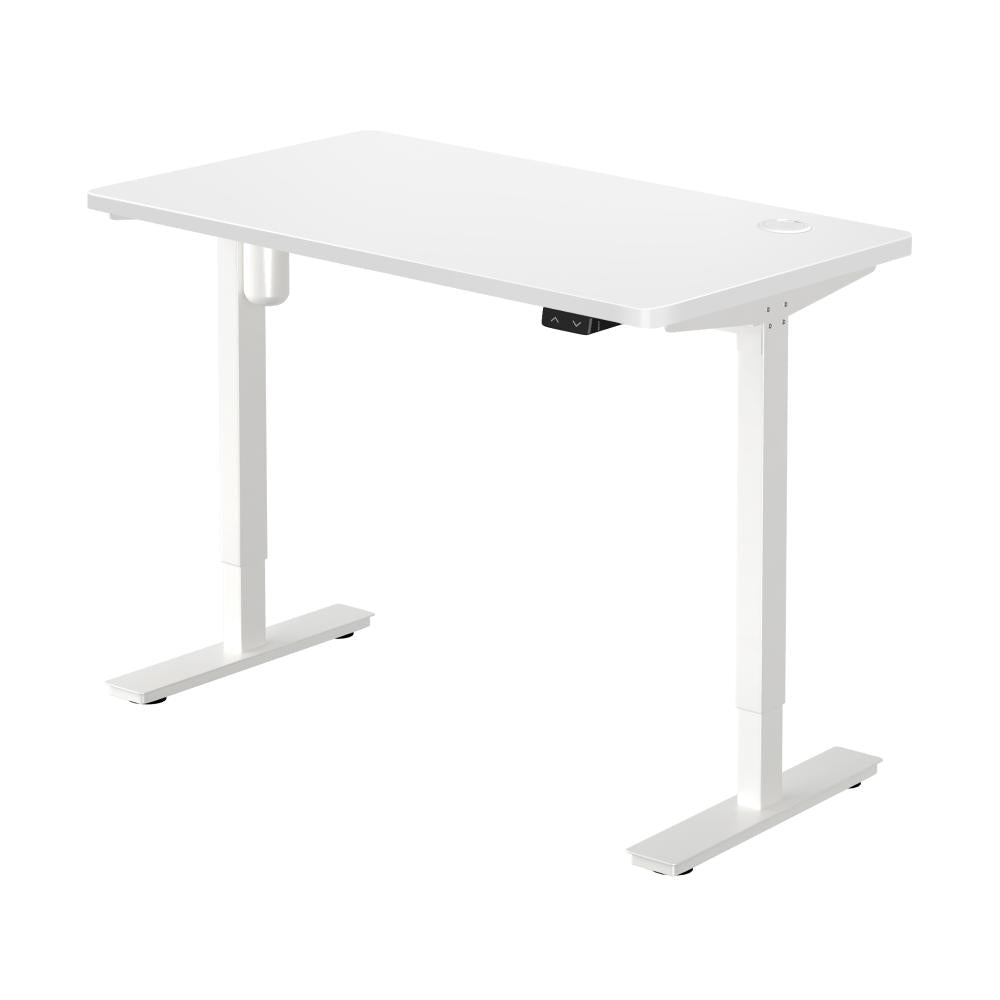 Electric Standing Desk Single Motor White 140cm