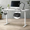 Oikiture 150cm Electric Standing Desk Single Motor Sit Stand White Black Frame