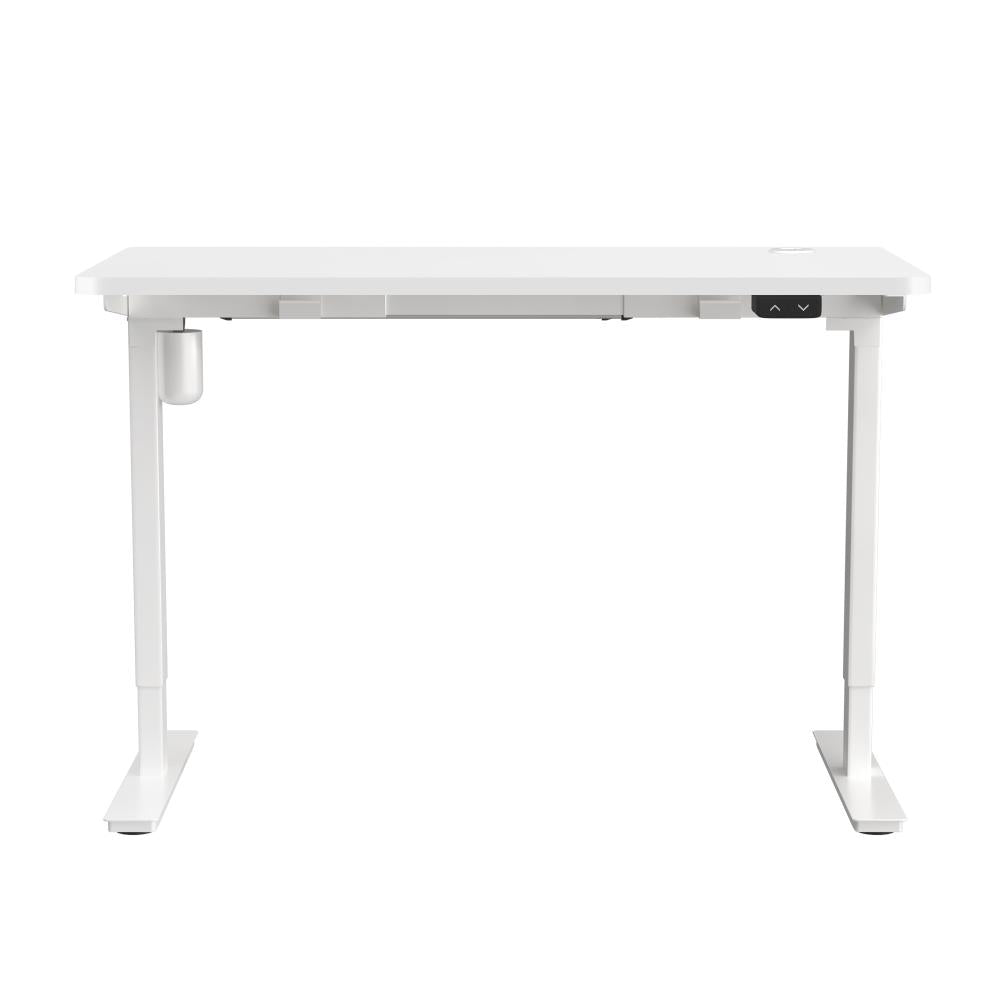 Electric Standing Desk Single Motor White 150cm
