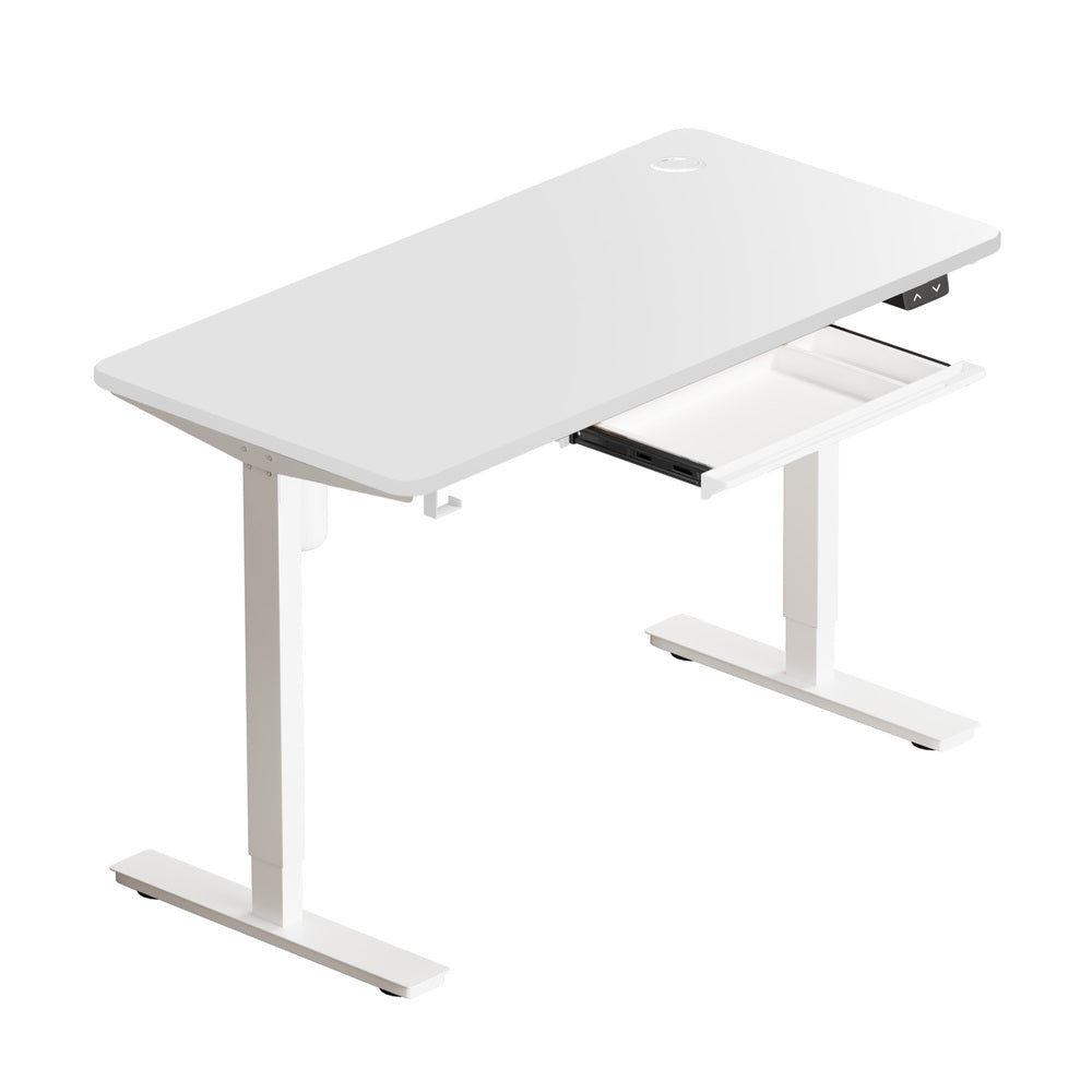 150cm Electric Standing Desk with Drawer Adjustable White