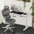 Oikiture Office Desk and Chair Set Mesh Ergonomic Chair Sit-stand Desk GY&WH