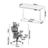 Oikiture Office Desk and Chair Set Mesh Ergonomic Chair Sit-stand Desk GY&WH