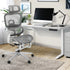 Oikiture Office Desk and Chair Set Mesh Ergonomic Chair Sit-stand Desk GY&WH